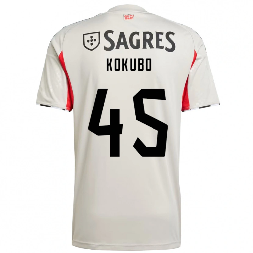 Danxen Mujer Camiseta Leo Kokubo #45 Blanco Roto Rojo 2ª Equipación 2025/26 La Camisa México