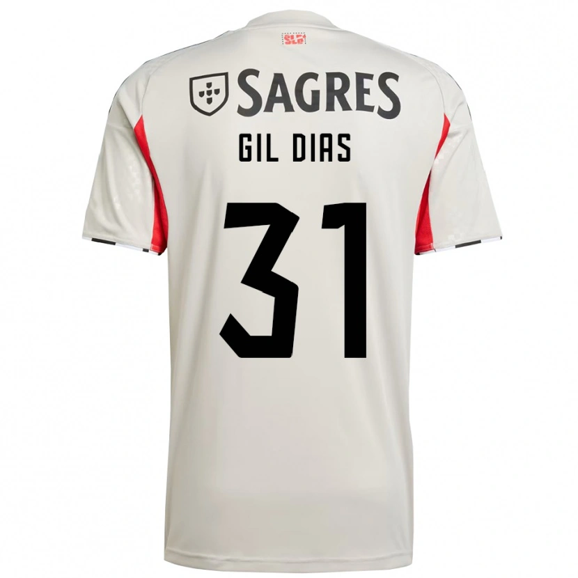 Danxen Mujer Camiseta Gil Dias #31 Blanco Roto Rojo 2ª Equipación 2025/26 La Camisa México
