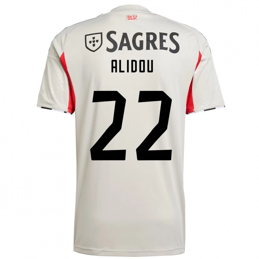Danxen Mujer Camiseta Marie-Yasmine Alidou #22 Blanco Roto Rojo 2ª Equipación 2025/26 La Camisa México