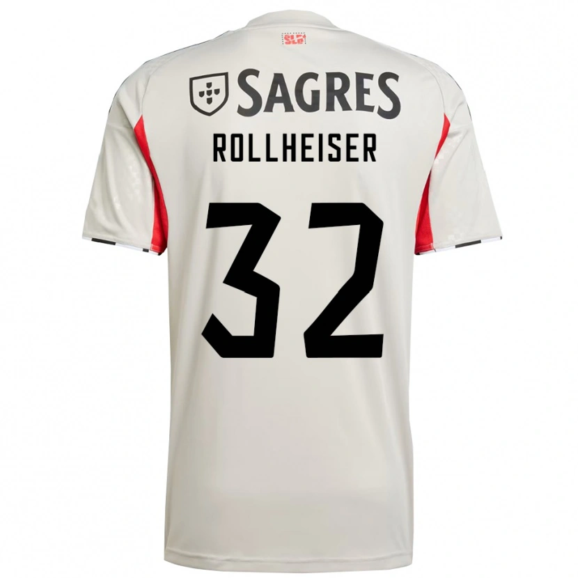 Danxen Mujer Camiseta Benjamín Rollheiser #32 Blanco Roto Rojo 2ª Equipación 2025/26 La Camisa México