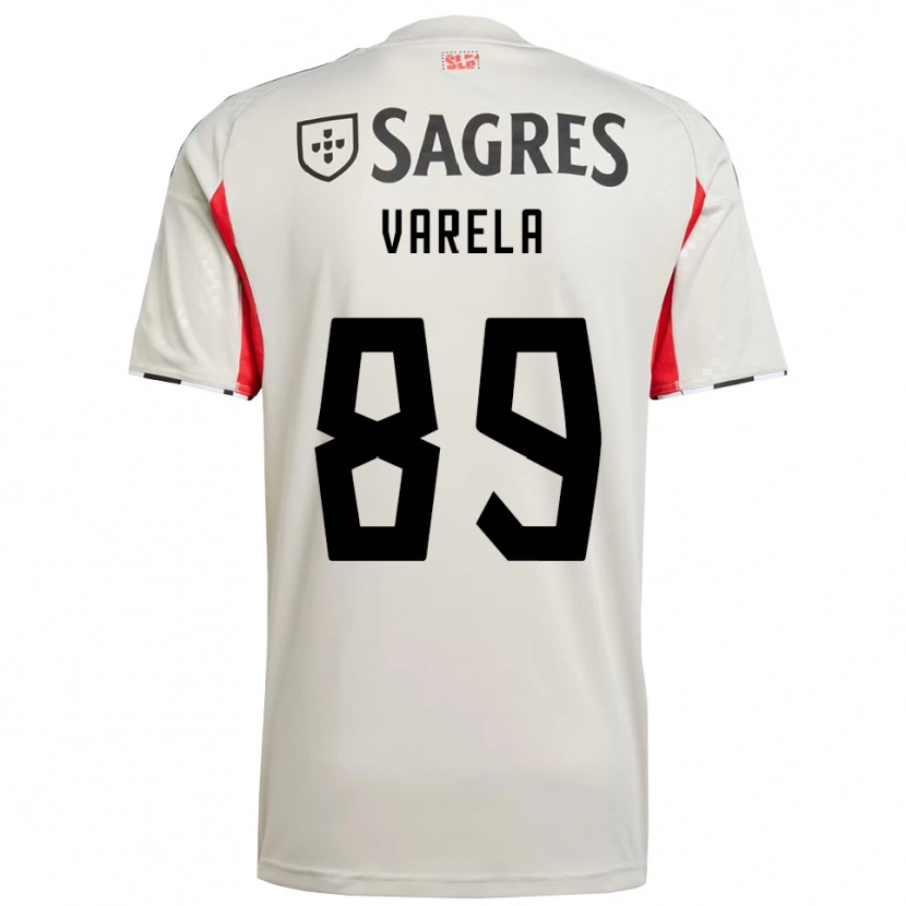 Danxen Mujer Camiseta Gustavo Varela #89 Blanco Roto Rojo 2ª Equipación 2025/26 La Camisa México