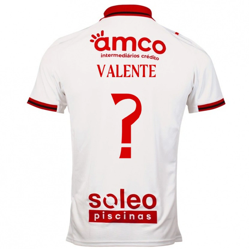 Danxen Mujer Camiseta Rodrigo Valente #0 Blanco Rojo 2ª Equipación 2025/26 La Camisa México