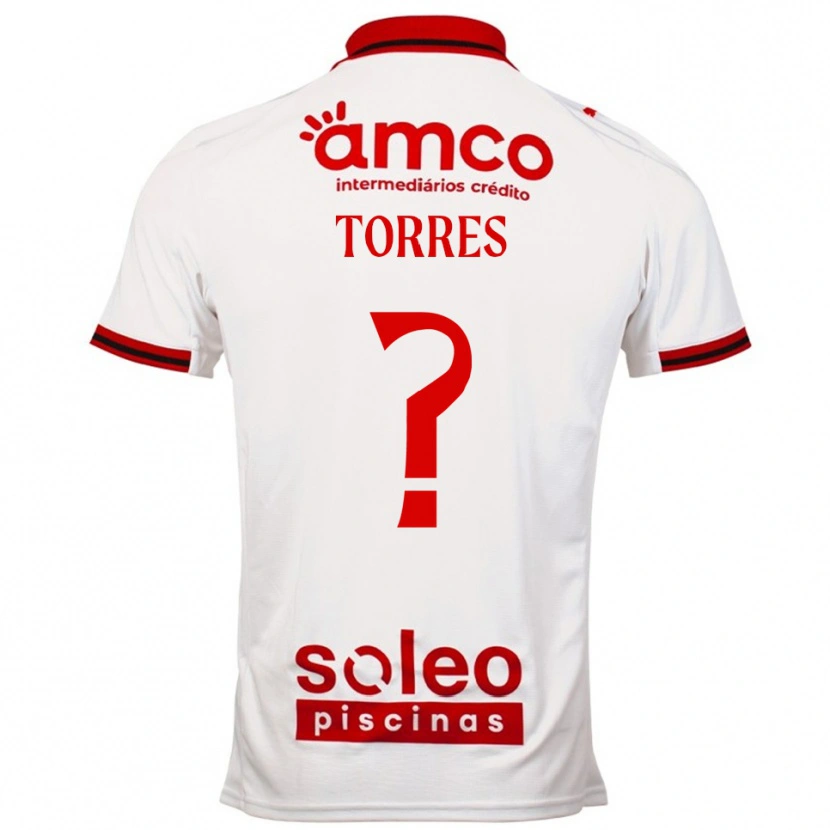 Danxen Mujer Camiseta Marco Torres #0 Blanco Rojo 2ª Equipación 2025/26 La Camisa México