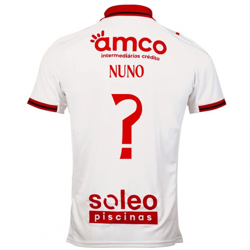 Danxen Mujer Camiseta Nuno Teixeira #0 Blanco Rojo 2ª Equipación 2025/26 La Camisa México