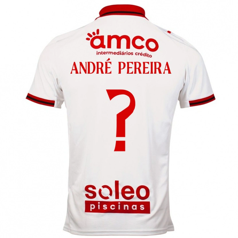 Danxen Mujer Camiseta João André Pereira #0 Blanco Rojo 2ª Equipación 2025/26 La Camisa México