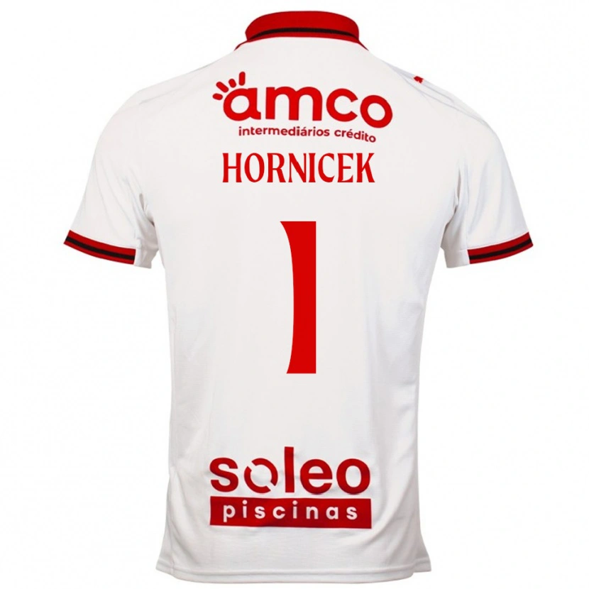 Danxen Mujer Camiseta Lukas Hornicek #1 Blanco Rojo 2ª Equipación 2025/26 La Camisa México