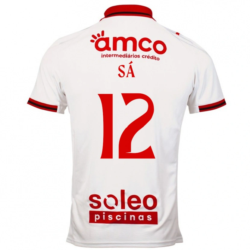 Danxen Mujer Camiseta Tiago Sá #12 Blanco Rojo 2ª Equipación 2025/26 La Camisa México