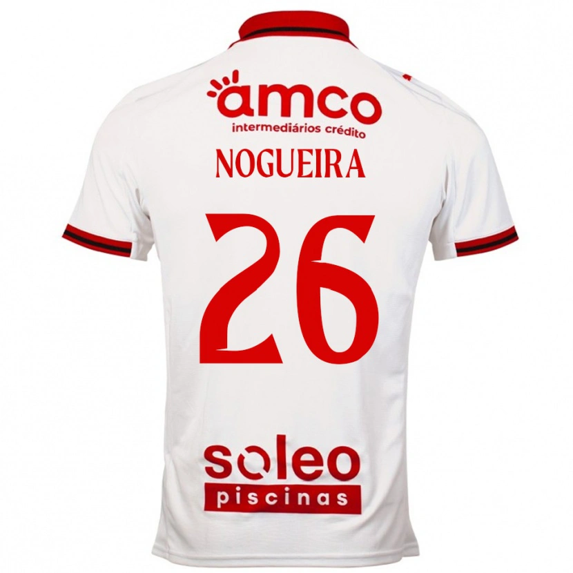 Danxen Mujer Camiseta Ana Nogueira #26 Blanco Rojo 2ª Equipación 2025/26 La Camisa México