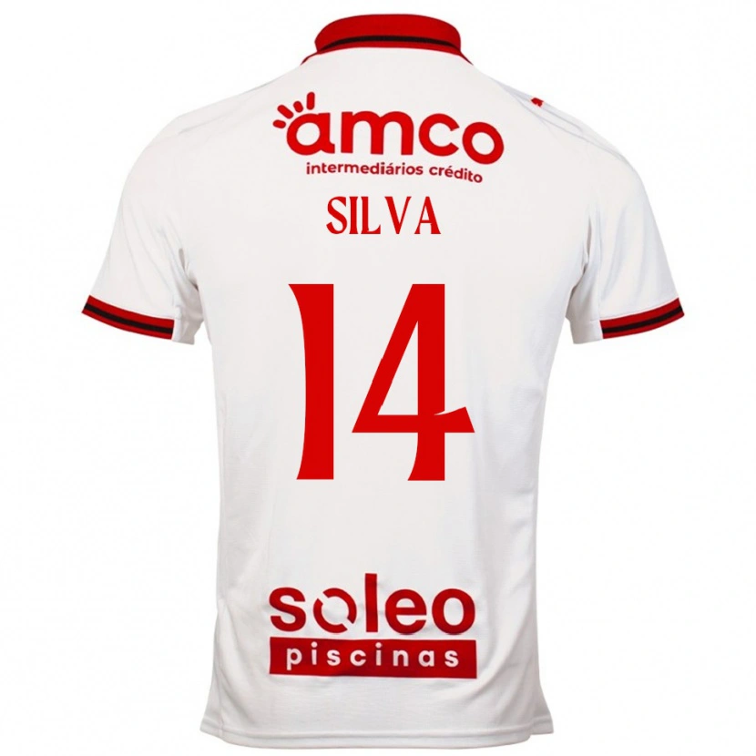 Danxen Mujer Camiseta Dolores Silva #14 Blanco Rojo 2ª Equipación 2025/26 La Camisa México