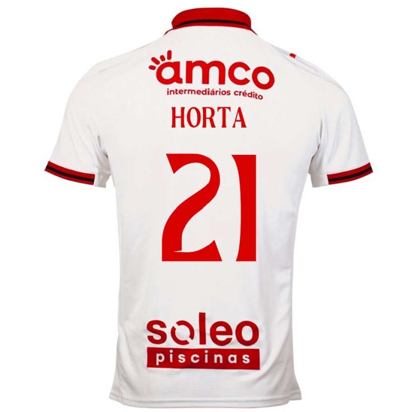 Danxen Mujer Camiseta Ricardo Horta #21 Blanco Rojo 2ª Equipación 2025/26 La Camisa México