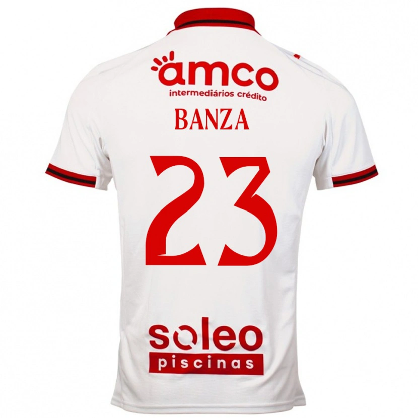 Danxen Mujer Camiseta Simon Banza #23 Blanco Rojo 2ª Equipación 2025/26 La Camisa México