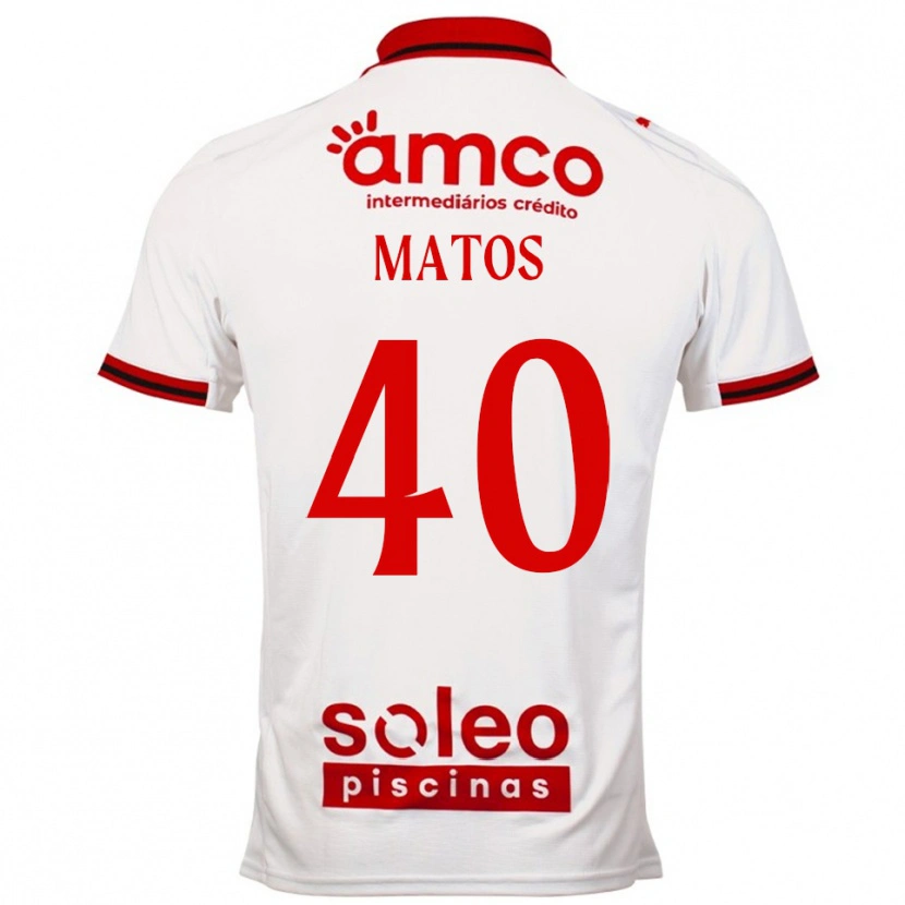Danxen Mujer Camiseta João Matos #40 Blanco Rojo 2ª Equipación 2025/26 La Camisa México