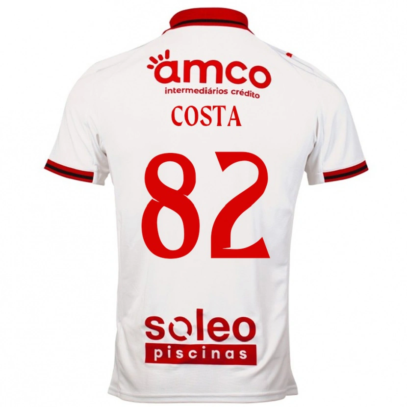 Danxen Mujer Camiseta Gui Costa #82 Blanco Rojo 2ª Equipación 2025/26 La Camisa México