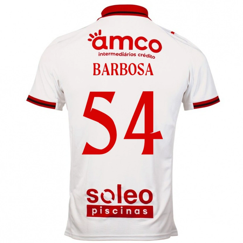 Danxen Mujer Camiseta Gui Barbosa #54 Blanco Rojo 2ª Equipación 2025/26 La Camisa México