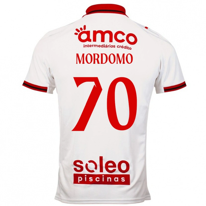 Danxen Mujer Camiseta Mordomo #70 Blanco Rojo 2ª Equipación 2025/26 La Camisa México