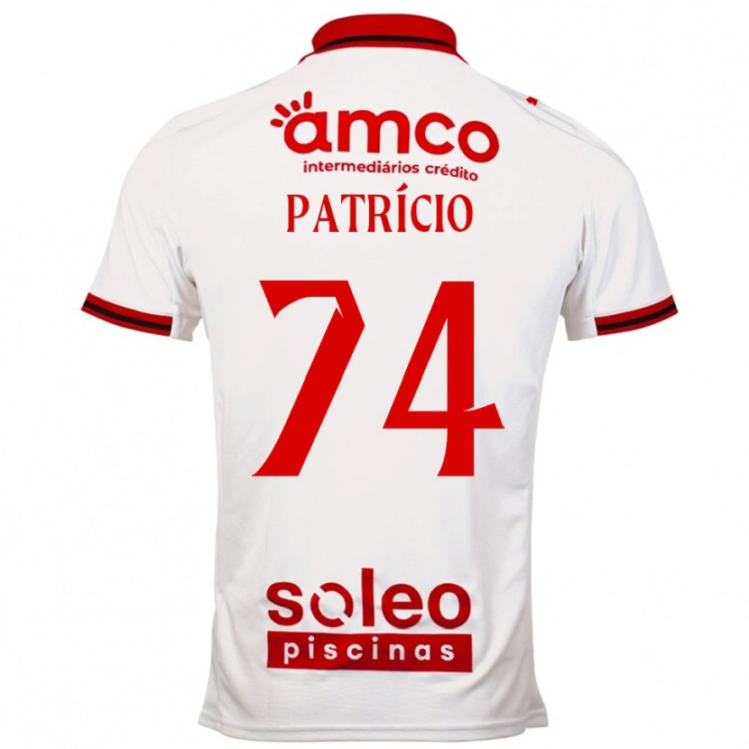 Danxen Mujer Camiseta Nuno Patrício #74 Blanco Rojo 2ª Equipación 2025/26 La Camisa México