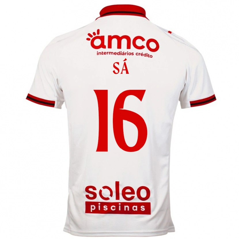 Danxen Mujer Camiseta Manuel Sá #16 Blanco Rojo 2ª Equipación 2025/26 La Camisa México