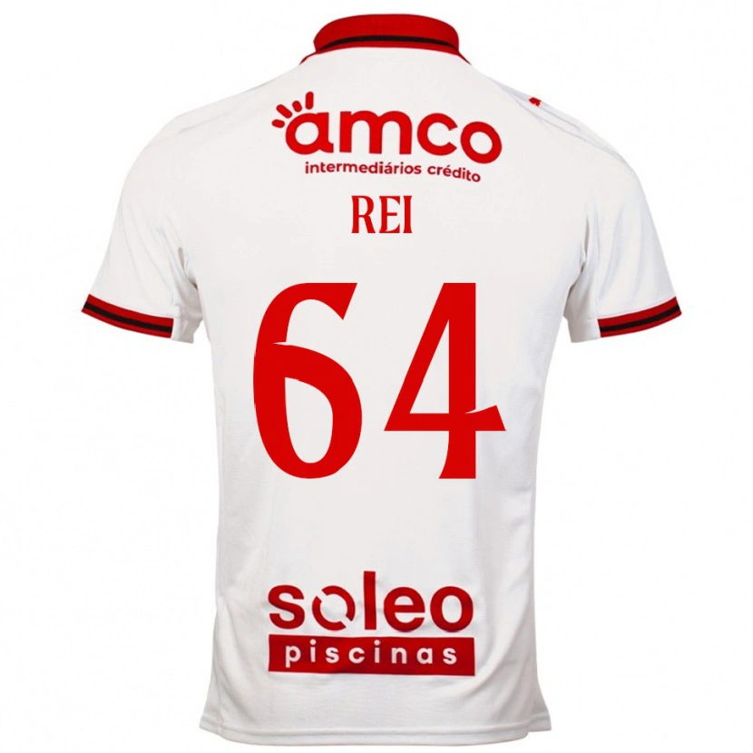 Danxen Mujer Camiseta Ricardo Rei #64 Blanco Rojo 2ª Equipación 2025/26 La Camisa México
