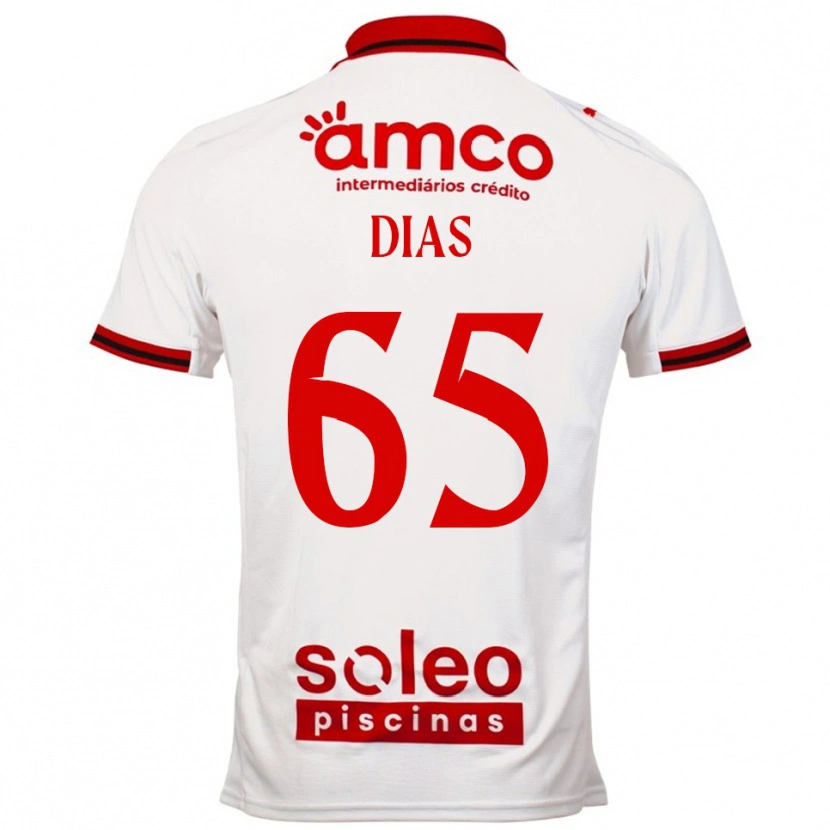 Danxen Mujer Camiseta Leandro Dias #65 Blanco Rojo 2ª Equipación 2025/26 La Camisa México