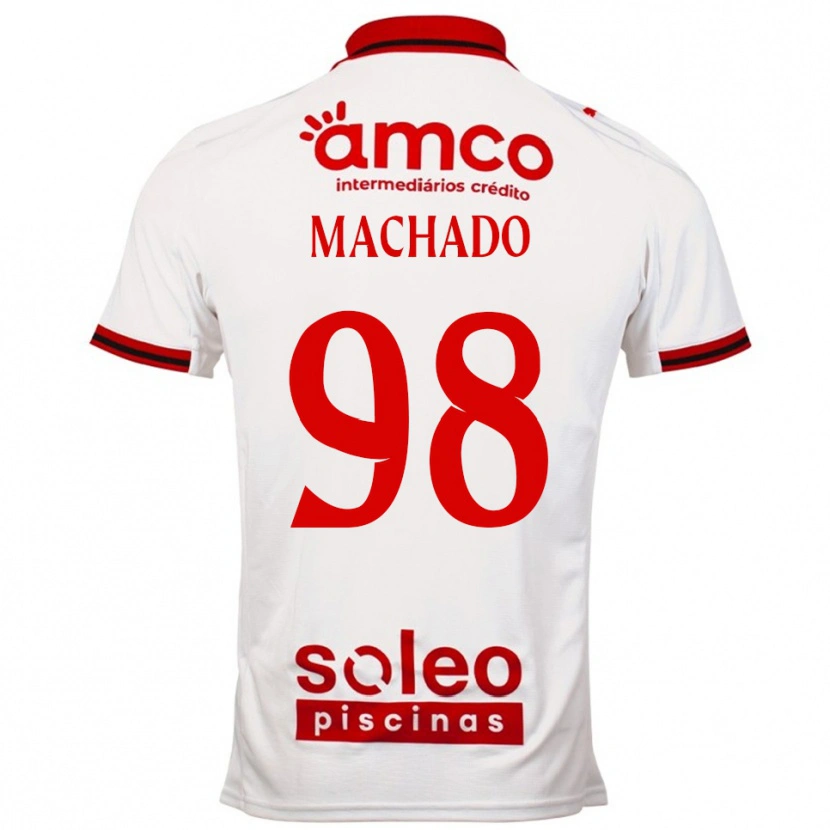 Danxen Mujer Camiseta Gonçalo Machado #98 Blanco Rojo 2ª Equipación 2025/26 La Camisa México