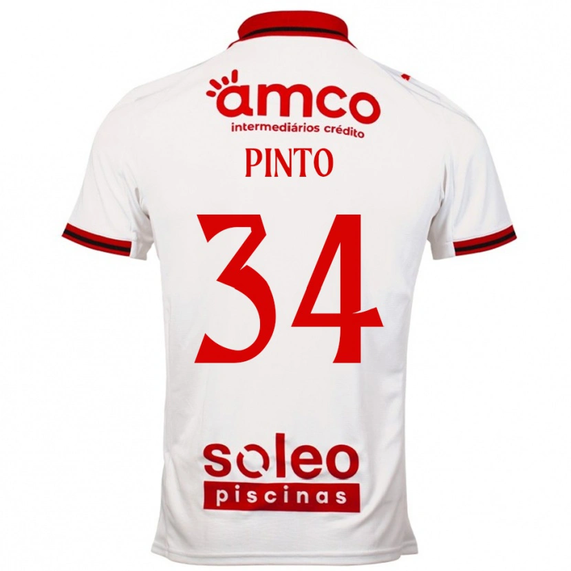 Danxen Mujer Camiseta Ana Pinto #34 Blanco Rojo 2ª Equipación 2025/26 La Camisa México