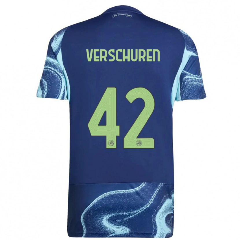 Danxen Mujer Camiseta Nick Verschuren #42 Marino Celeste 2ª Equipación 2025/26 La Camisa México