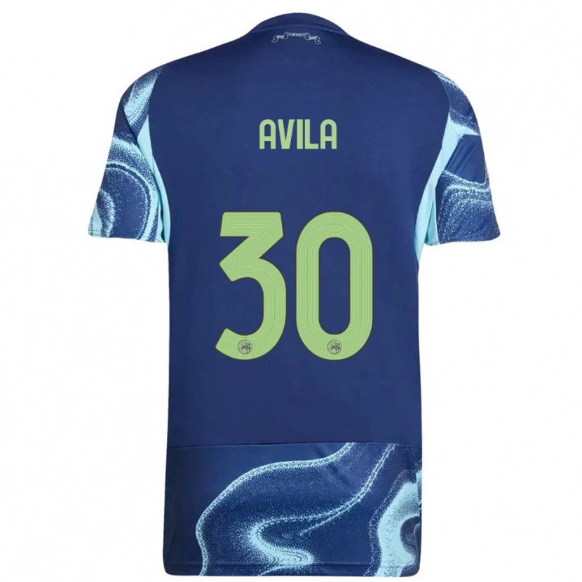 Danxen Mujer Camiseta Gastón Ávila #30 Marino Celeste 2ª Equipación 2025/26 La Camisa México