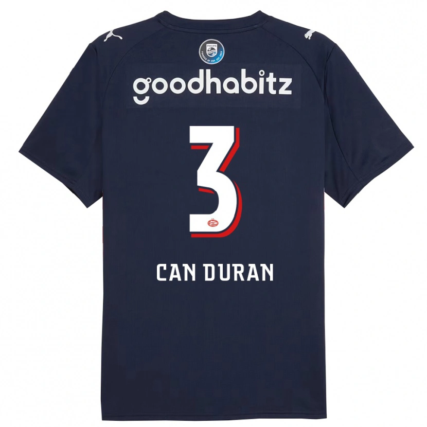 Danxen Mujer Camiseta Emre Can Duran #3 Marino Blanco 2ª Equipación 2025/26 La Camisa México