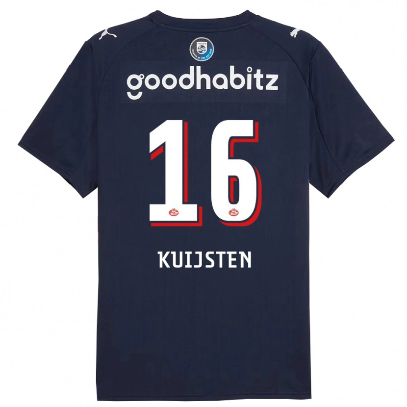 Danxen Mujer Camiseta Stijn Kuijsten #16 Marino Blanco 2ª Equipación 2025/26 La Camisa México
