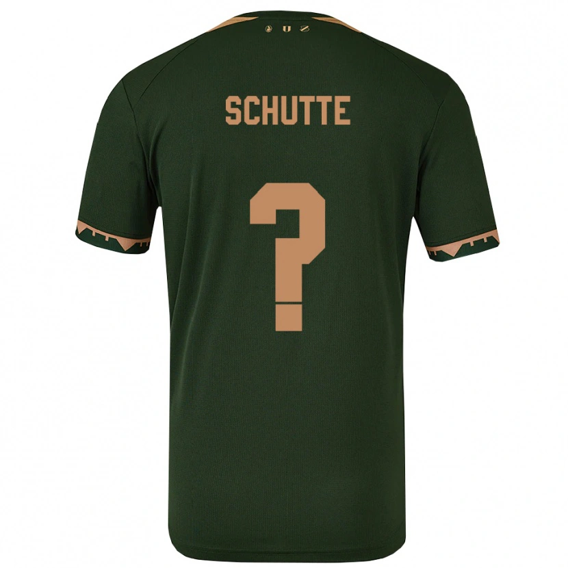 Danxen Mujer Camiseta Olivier Schutte #0 Verde Oro 2ª Equipación 2025/26 La Camisa México