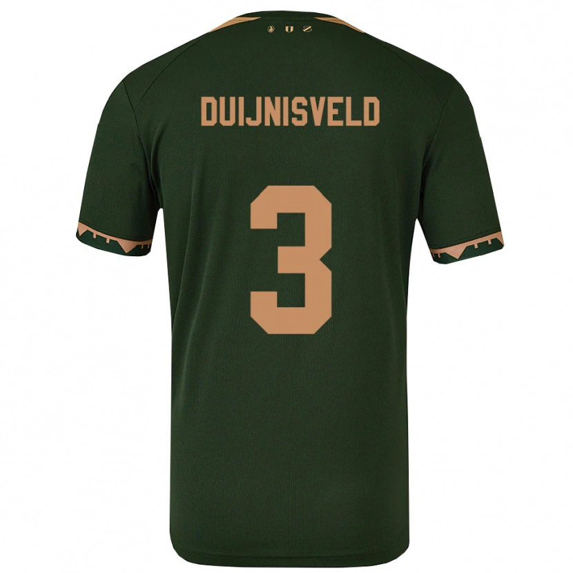 Danxen Mujer Camiseta Owen Duijnisveld #3 Verde Oro 2ª Equipación 2025/26 La Camisa México