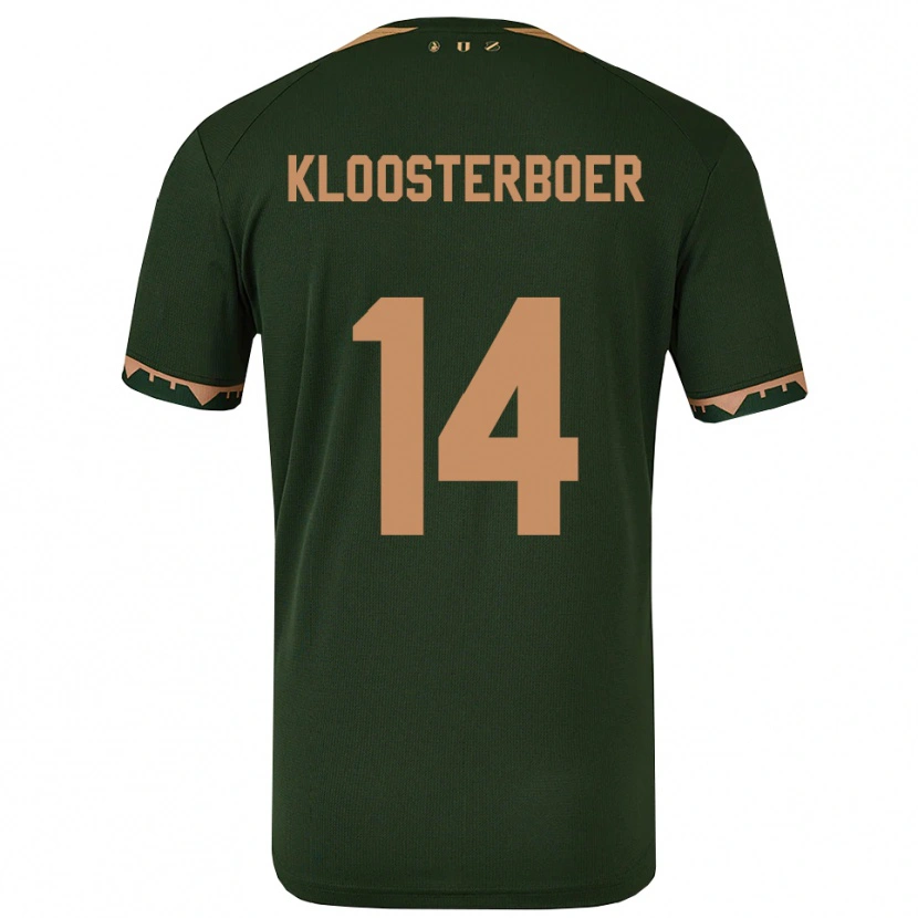 Danxen Mujer Camiseta Per Kloosterboer #14 Verde Oro 2ª Equipación 2025/26 La Camisa México