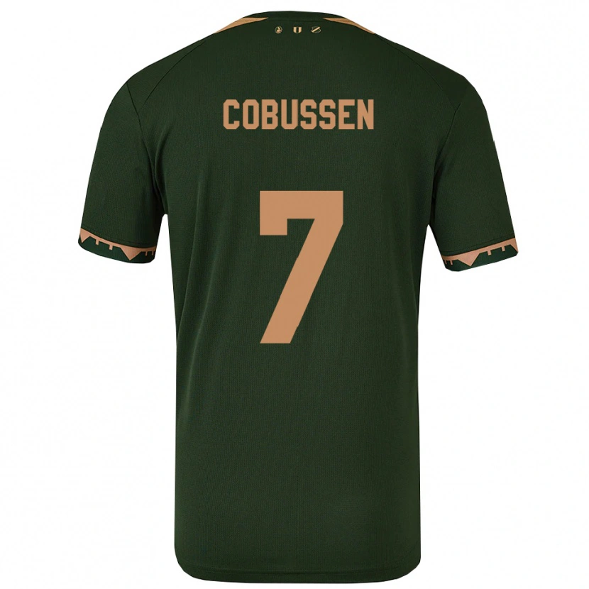 Danxen Mujer Camiseta Sophie Cobussen #7 Verde Oro 2ª Equipación 2025/26 La Camisa México