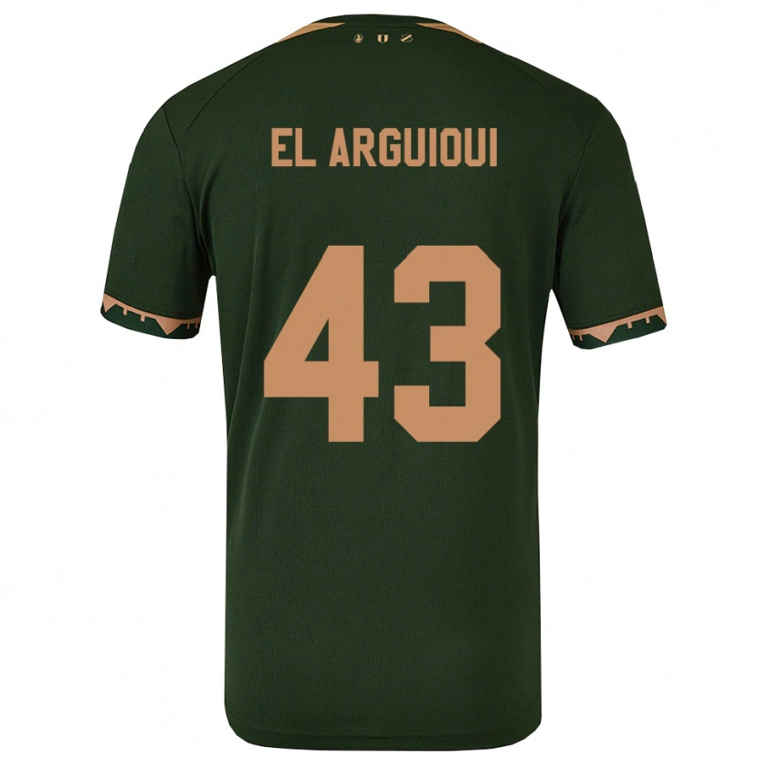 Danxen Mujer Camiseta Rafik El Arguioui #43 Verde Oro 2ª Equipación 2025/26 La Camisa México