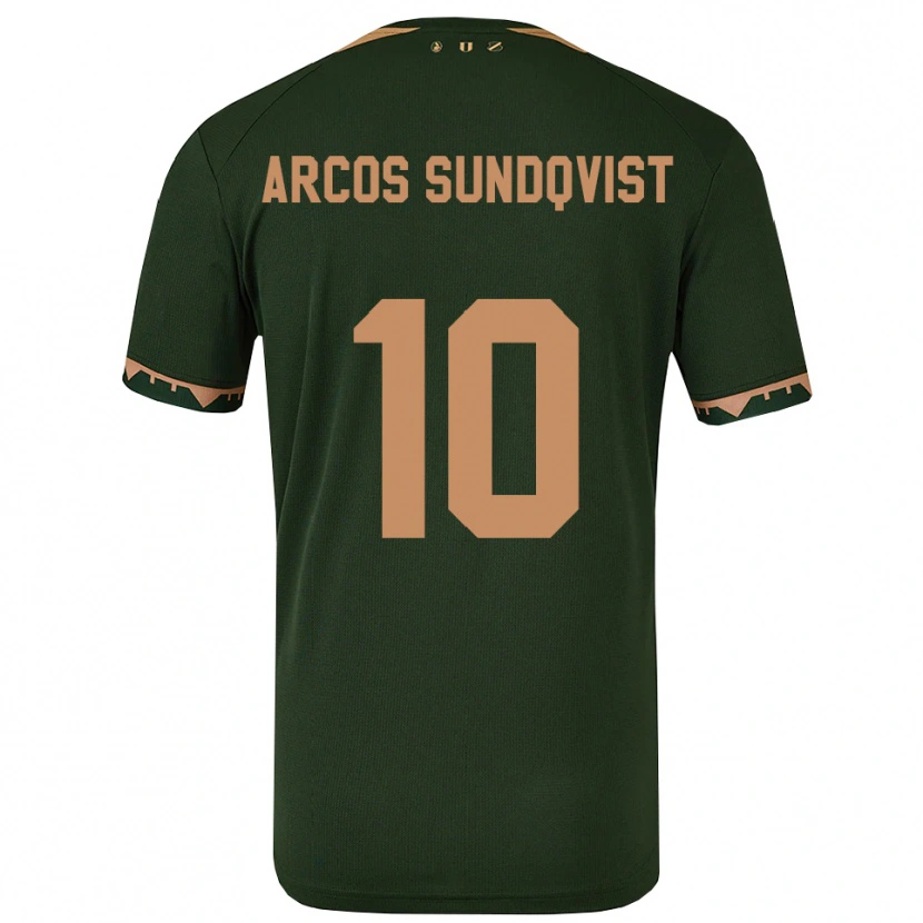 Danxen Mujer Camiseta Gustav Arcos Sundqvist #10 Verde Oro 2ª Equipación 2025/26 La Camisa México
