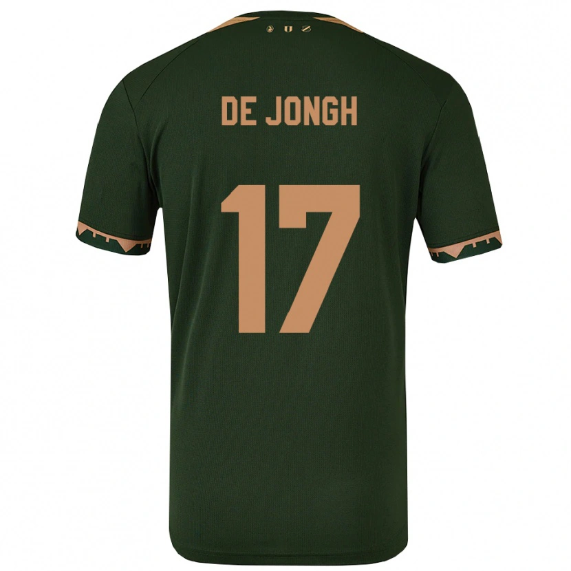 Danxen Mujer Camiseta Bryan De Jongh #17 Verde Oro 2ª Equipación 2025/26 La Camisa México