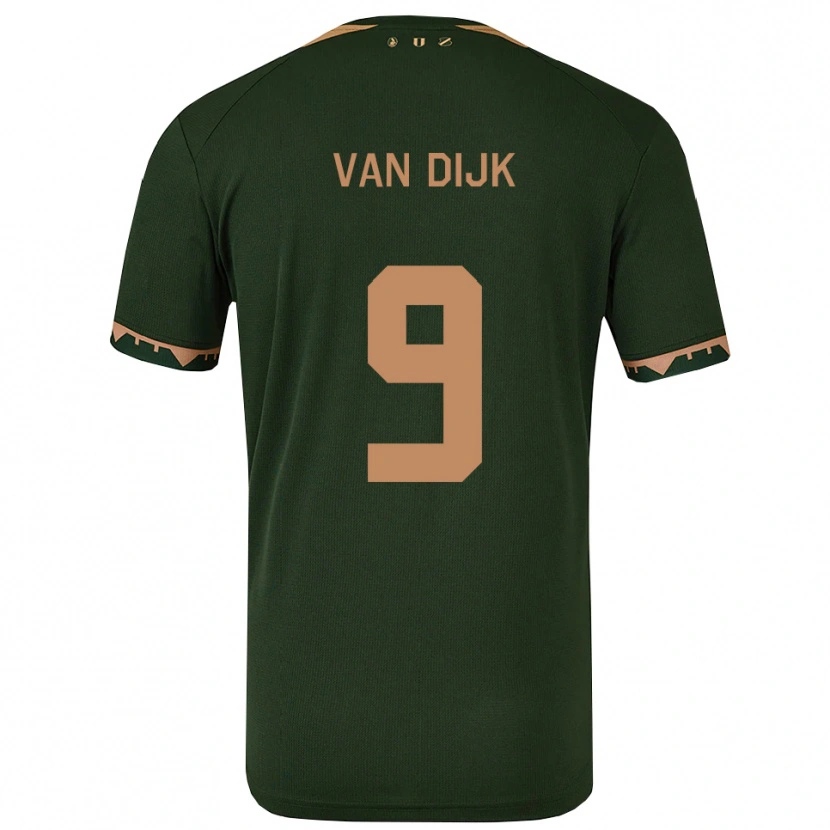 Danxen Mujer Camiseta Bright Van Dijk #9 Verde Oro 2ª Equipación 2025/26 La Camisa México
