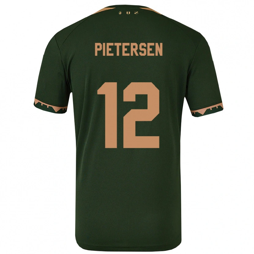 Danxen Mujer Camiseta Stan Pietersen #12 Verde Oro 2ª Equipación 2025/26 La Camisa México