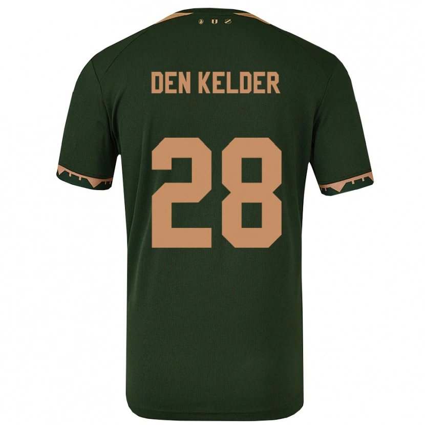 Danxen Mujer Camiseta Gera Op Den Kelder #28 Verde Oro 2ª Equipación 2025/26 La Camisa México