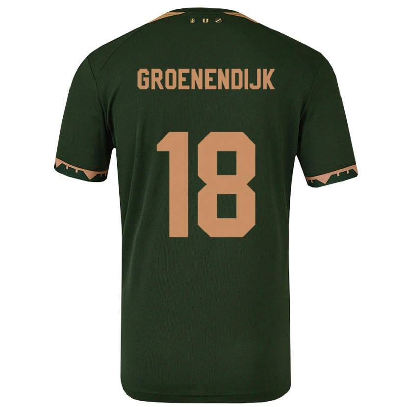 Danxen Mujer Camiseta Tami Groenendijk #18 Verde Oro 2ª Equipación 2025/26 La Camisa México