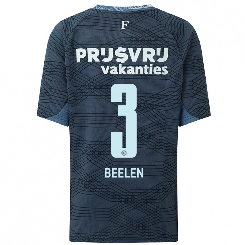 Danxen Mujer Camiseta Thomas Beelen #3 Negro Gris 2ª Equipación 2025/26 La Camisa México