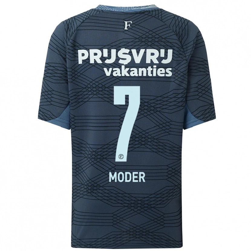 Danxen Mujer Camiseta Jakub Moder #7 Negro Gris 2ª Equipación 2025/26 La Camisa México