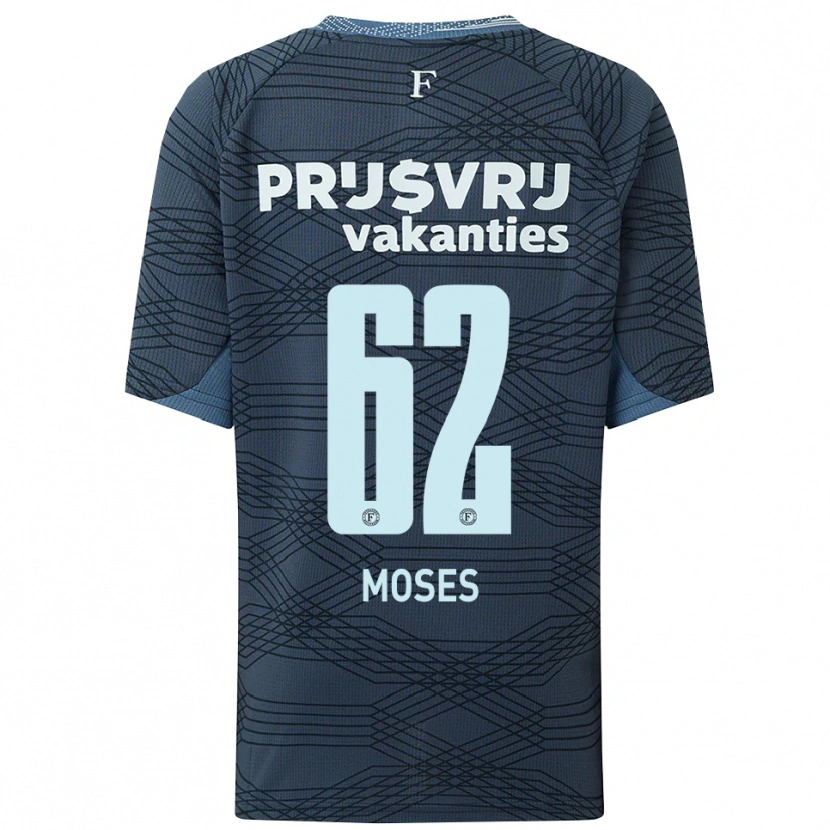 Danxen Mujer Camiseta Troy Moses #62 Negro Gris 2ª Equipación 2025/26 La Camisa México