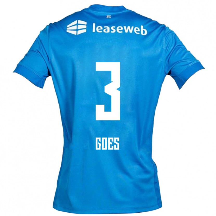 Danxen Mujer Camiseta Wouter Goes #3 Azul Blanco 2ª Equipación 2025/26 La Camisa México