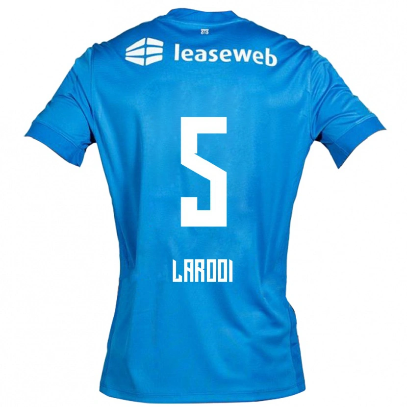 Danxen Mujer Camiseta Finn Larooi #5 Azul Blanco 2ª Equipación 2025/26 La Camisa México