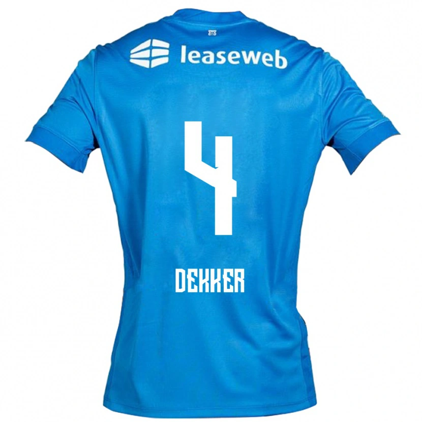 Danxen Mujer Camiseta Maxim Dekker #4 Azul Blanco 2ª Equipación 2025/26 La Camisa México