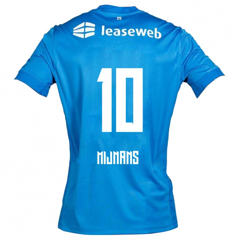 Danxen Mujer Camiseta Sven Mijnans #10 Azul Blanco 2ª Equipación 2025/26 La Camisa México