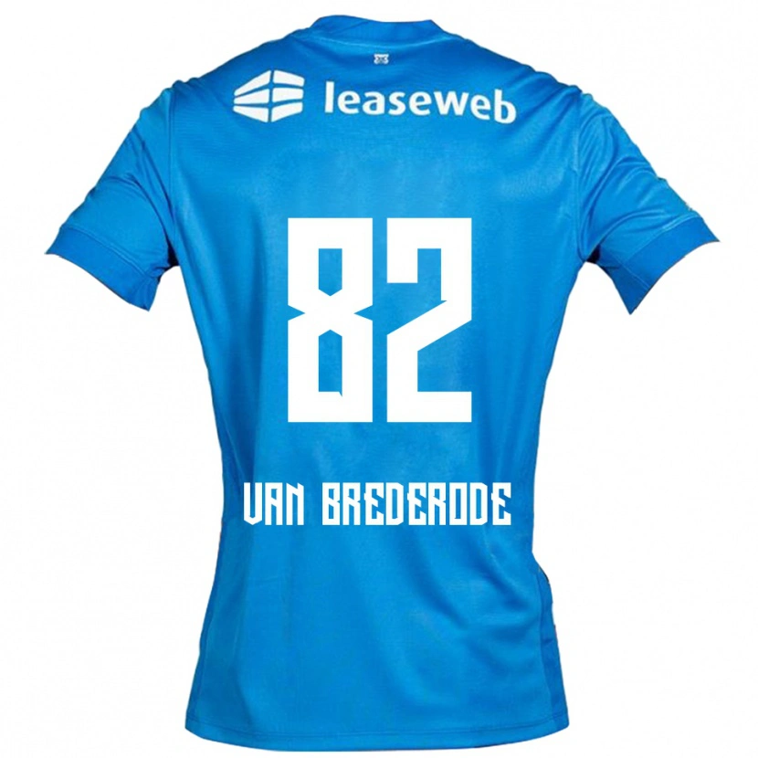 Danxen Mujer Camiseta Myron Van Brederode #82 Azul Blanco 2ª Equipación 2025/26 La Camisa México