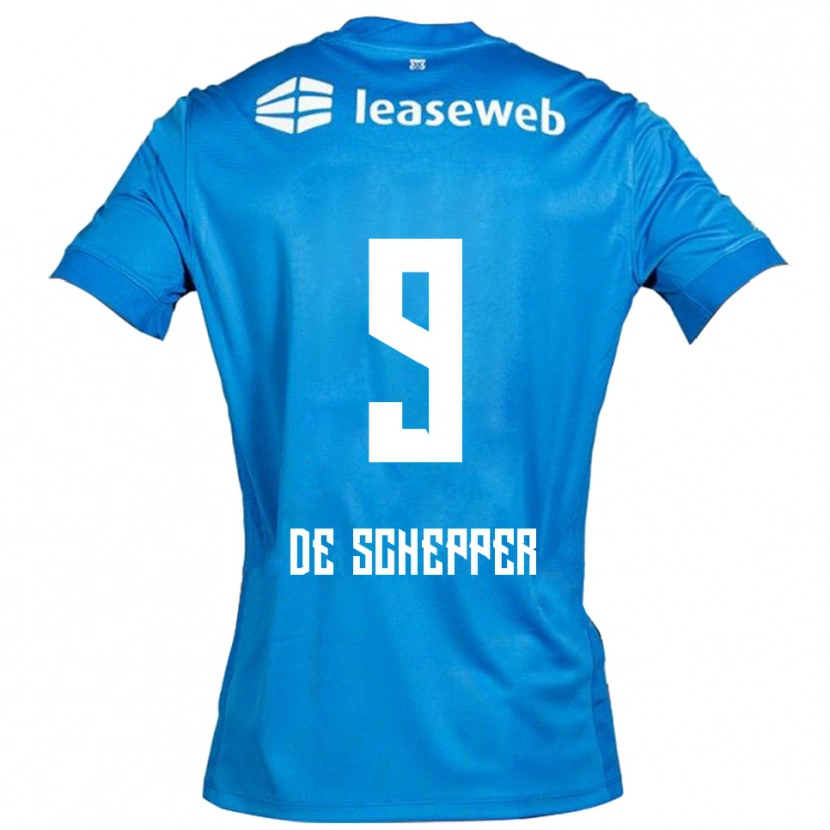 Danxen Mujer Camiseta Dean Ijssel De Schepper #9 Azul Blanco 2ª Equipación 2025/26 La Camisa México
