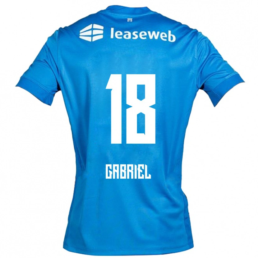 Danxen Mujer Camiseta Gabriel Jongens #18 Azul Blanco 2ª Equipación 2025/26 La Camisa México